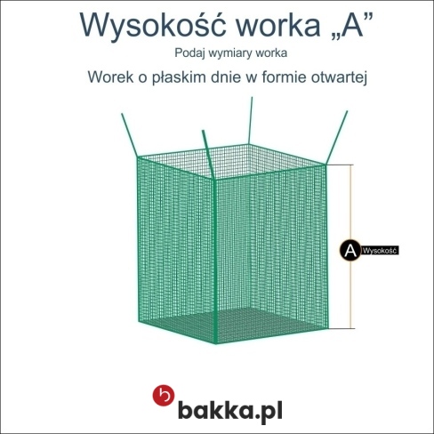 Worki magazynowe na przedmioty - zielone worki z siatki polipropylenowej o oczkach 8x8 cm do przechowywania i segregacji materiałów