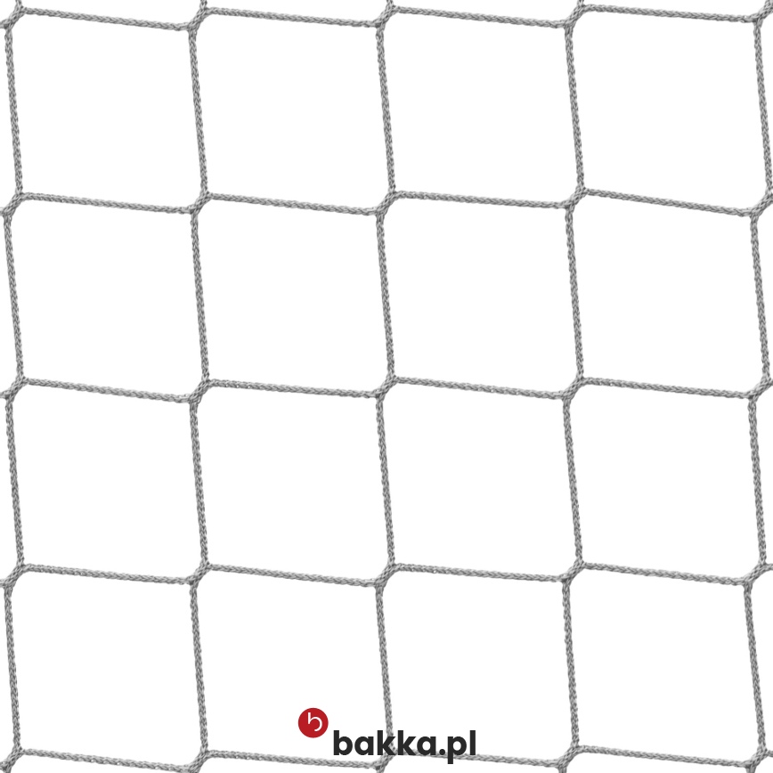 Siatka ochronna z polipropylenu o oczkach 4x4 cm i grubości 2 mm w kolorze szarym, dostępna na indywidualne zamówienie // Bakka