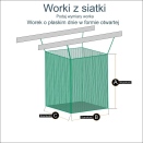 Siatka na siano dla koni // Siatka na siano dla koni jako worek siatkowy wykonany na indywidualny wymiar z obszyciem // Bakka