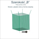 Worek z siatki o oczku 4,5x4,5 cm na siano dla koni - produkt szyty na twoje wymiary z grubego materiału. // Siatka na siano dla koni