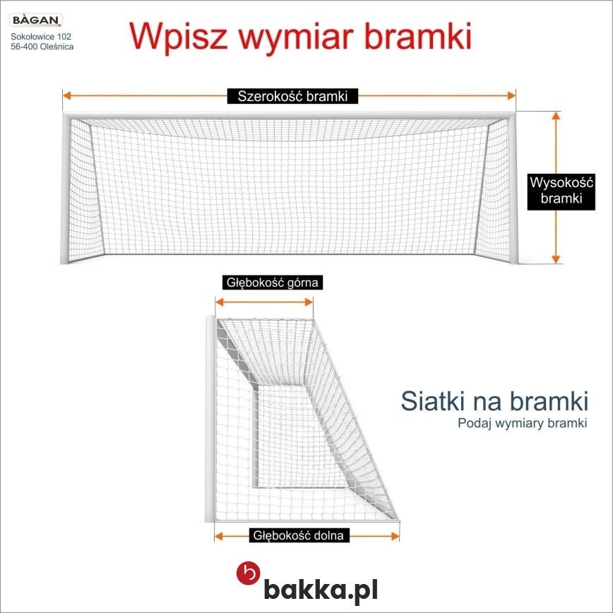 Siatki na bramki // Siatki na bramki piłkarskie, szkolne i sportowe na wymiar