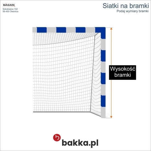Zielona, niebieska, szara, biała lub czarna siatka ochronna z polipropylenu o grubości 3 mm i oczkach 4,5 cm, sprzedawana na metry.