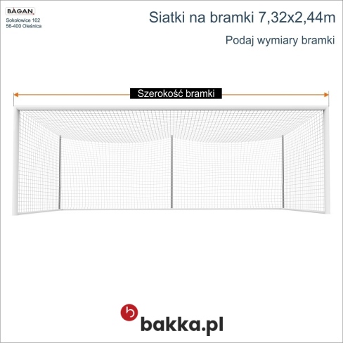 Sportowa siatka na bramki piłkarskie i do piłki ręcznej zielona 8x8 cm, wykonywana indywidualnie według podanych przez klienta wymiarów.