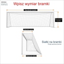 Strona główna // Siatki na bramki   Siatka na wymiar   Siatka bramkarska   Oczko siatki 4,5x4,5cm   Grubość siatki 3mm // Bakka