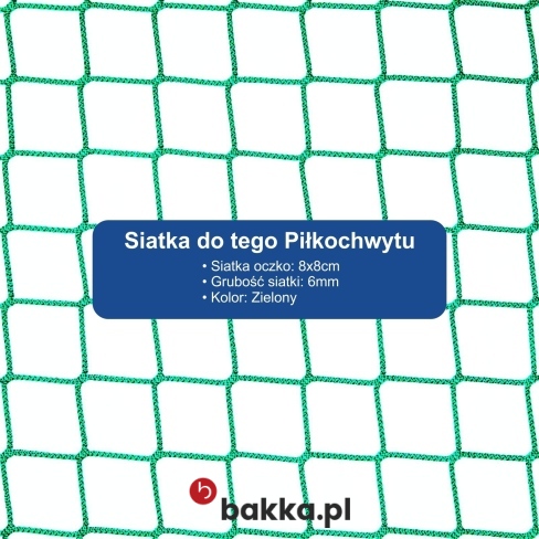 Siatki zielone na wymiar do ochrony, elastyczne i tekstylne, pleciona z polipropylenu o oczkach 8x8 cm oraz słupach w zestawie.
