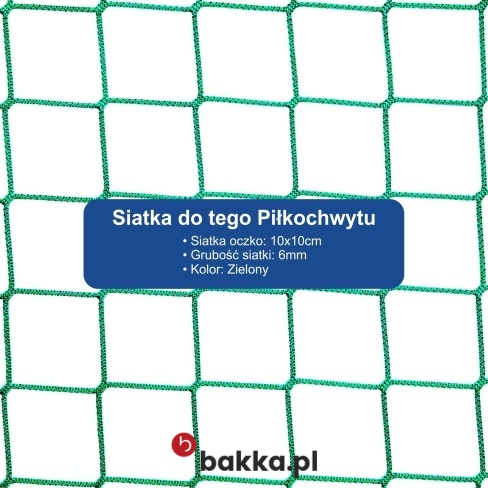 Piłkochwyty - siatka o wysokości 5 metrów z zielonym obszyciem do ochrony boisk sportowych przed utratą sprzętu