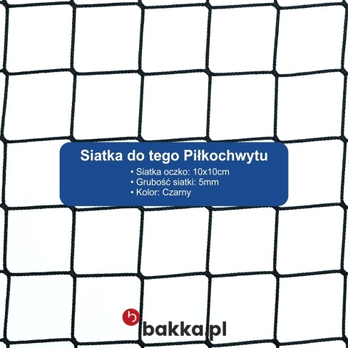 Siatka zabezpieczająca o wysokości 5 metrów - zielona konstrukcja z czarnym obszyciem do ochrony przed utratą piłek