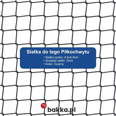 Siatka elastyczna z polipropylenu o oczkach 4,5 cm i wysokości 5 metrów na wymiar