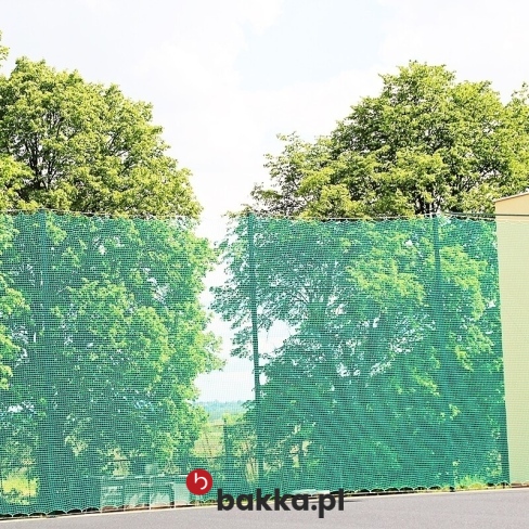Piłkochwyt ogrodowy o wysokości 5 metrów z zieloną siatką 10x10 cm
