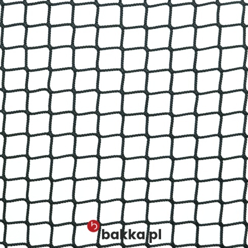Siatki na śmieci z polipropylenu o oczkach 4,5x4,5 cm dostępne w kolorach zielonym, niebieskim i czarnym.