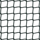 Siatka zielona, niebieska lub czarna na wymiar o oczkach 4,5 cm wykonana z polipropylenu. // Duże Kontenery od 6 m³ - 16 m³