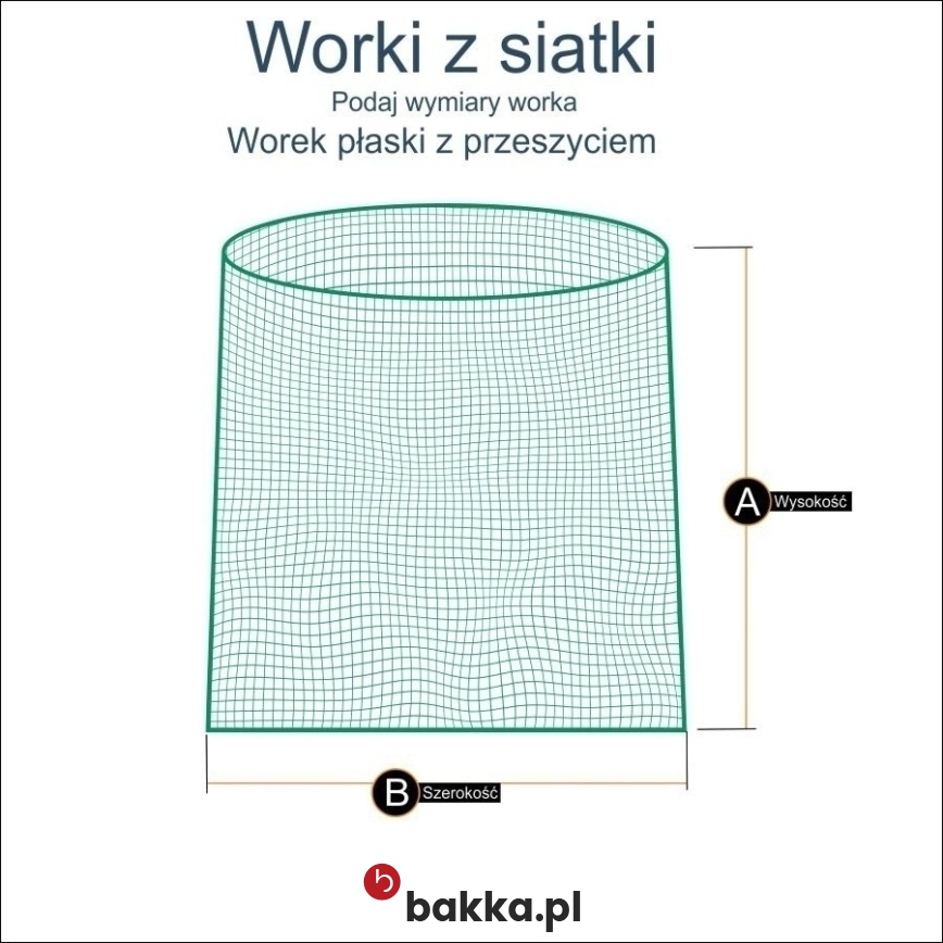 Worki na piłki // Worek magazynowy na wymiar z siatki o oczkach 4,5x4,5 cm