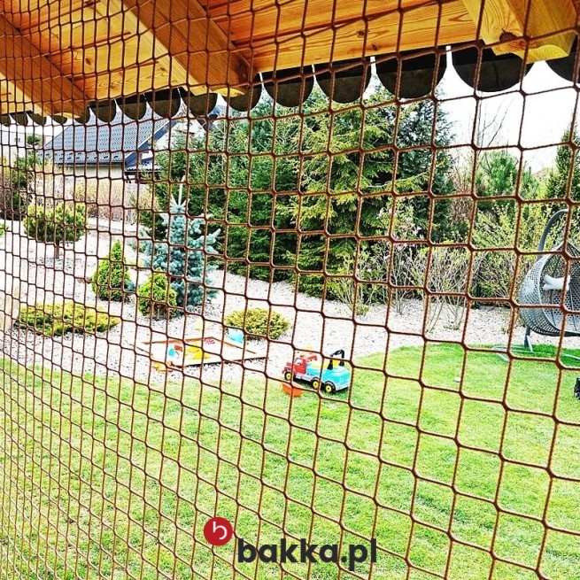   Bakka - Siatka na altanki i domki - zielona, biała lub czarna siatka z polipropylenu o małych oczkach 2x2 cm i grubości 2 mm do zabezpieczeń 