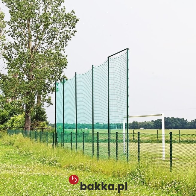 Siatka ochronna z polipropylenu w kolorach zielonym i czarnym o wielkości oczka 10x10 cm na wymiar w Bakka