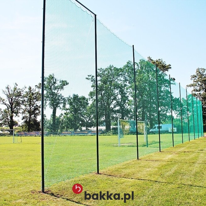   Bakka - Ogrodzenie boiska szkolnego - siatka zabezpieczająca z polipropylenu o zielonym kolorze i oczkach 10x10 cm 