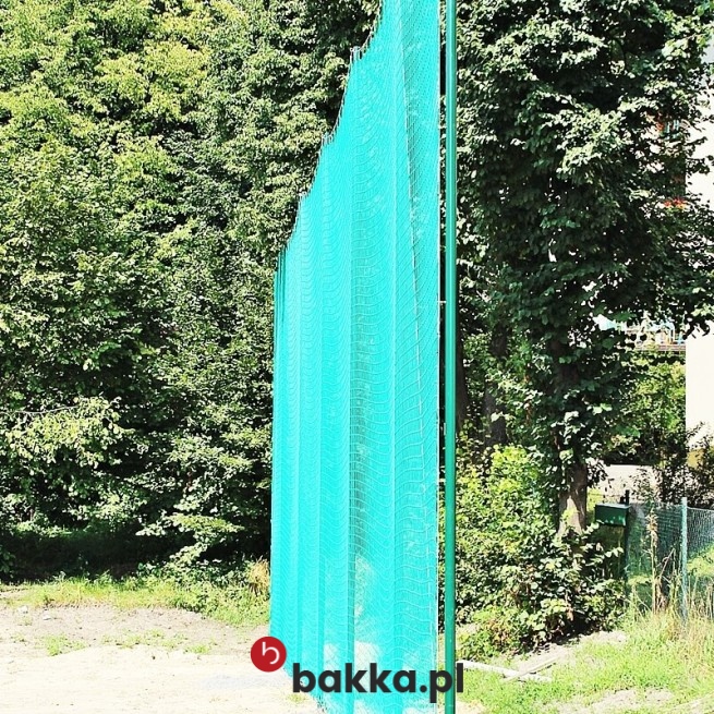 Siatki na piłkochwyty - siatka zabezpieczająca polipropylenowa zielona o oczku 10x10 cm i grubości 4 mm na wymiar do… w Bakka