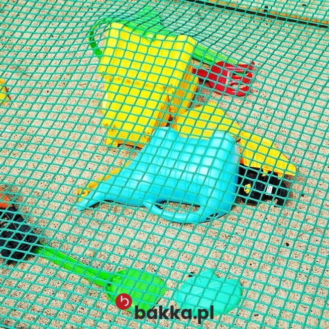   Bakka - Siatka zabezpieczająca na plac zabaw wykonana z elastycznego polipropylenu w wybranym kolorze. 