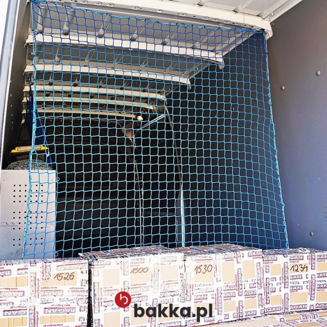   Bakka - Siatka do Busa - zabezpieczająca ochronna elastyczna z sznurków pleciona tekstylna sprzedawana na wymiar z oczkami 
