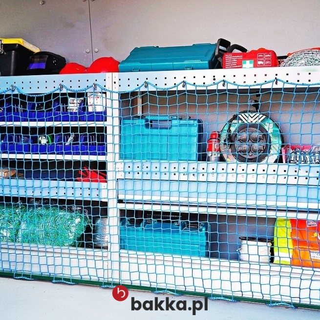 Zielona siatka zabezpieczająca do busa na wymiar z oczkami 8x8 cm w Bakka