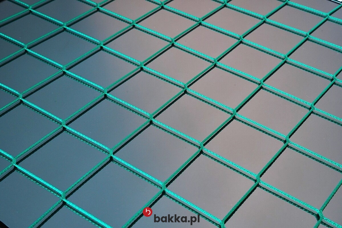   Bakka - Siatka ochronna zielona na wymiar z polipropylenu o oczkach 10x10 cm 