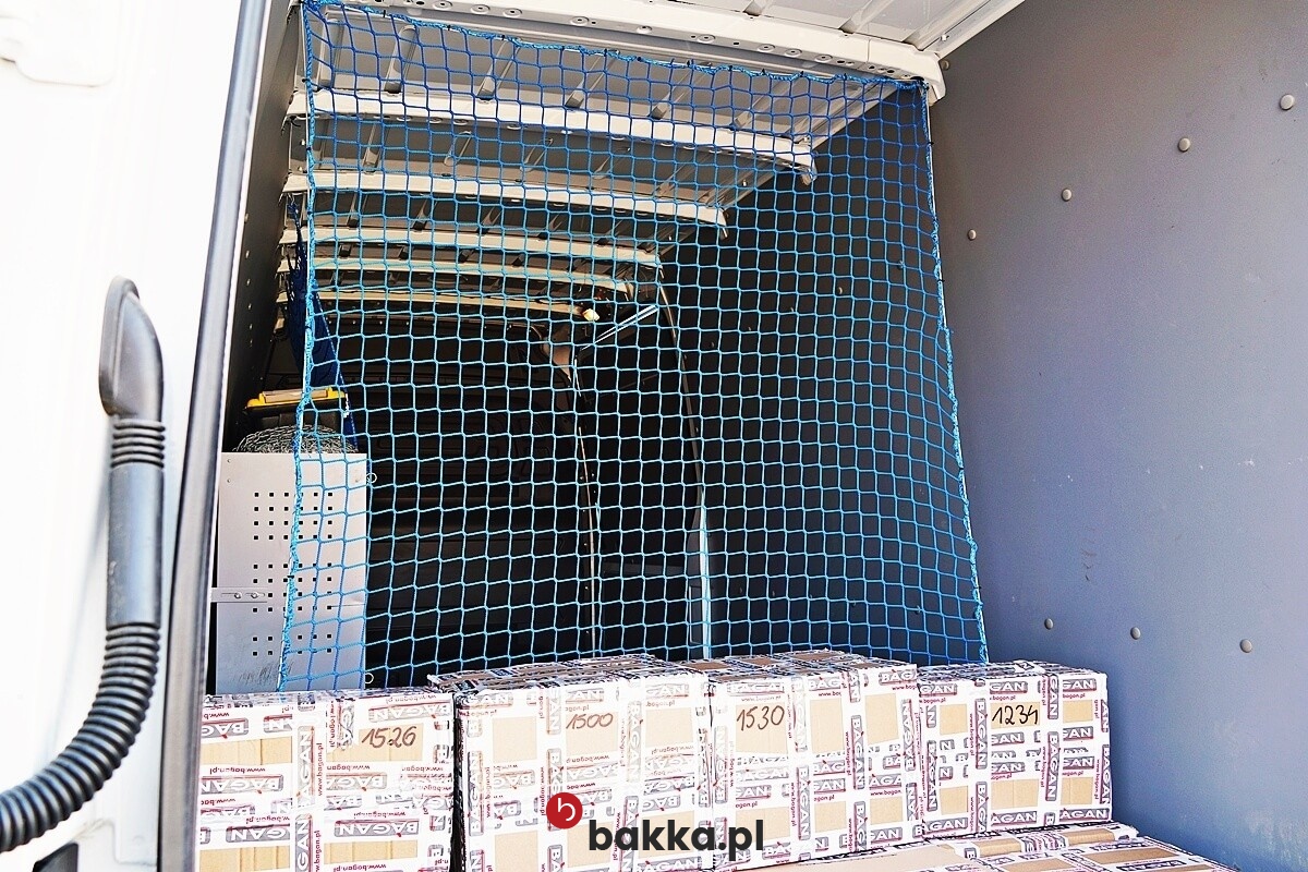   Bakka - Siatka do Busa - zabezpieczająca ochronna elastyczna z sznurków pleciona tekstylna sprzedawana na wymiar z oczkami 